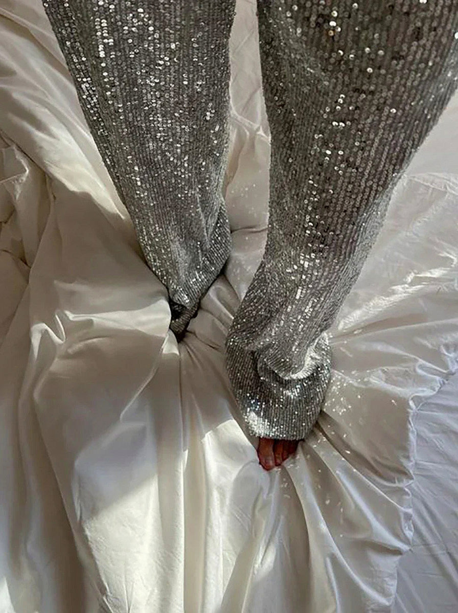 Sequin Wide Leg Pants