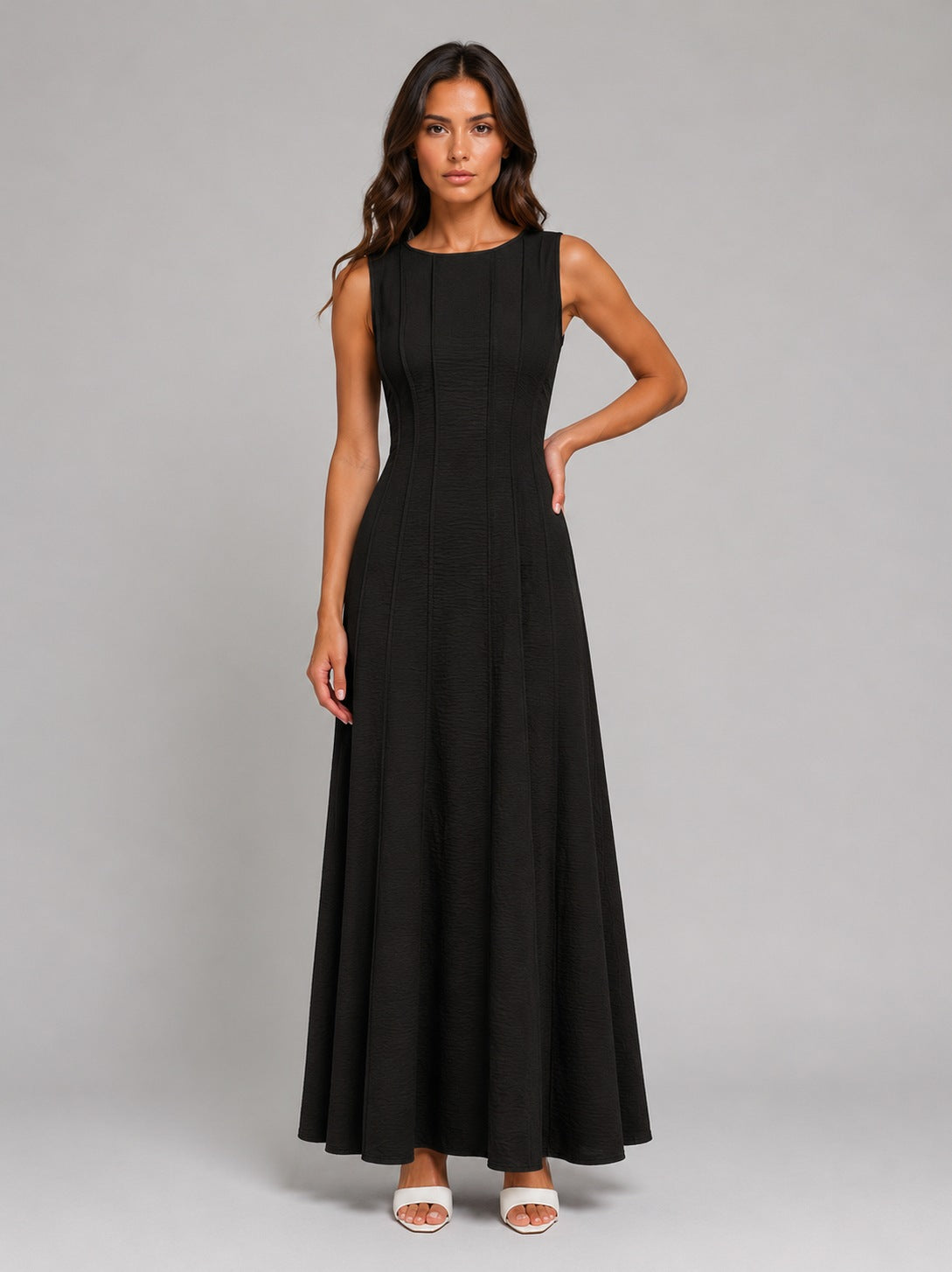 Sleeveless Paneled Maxi Dress