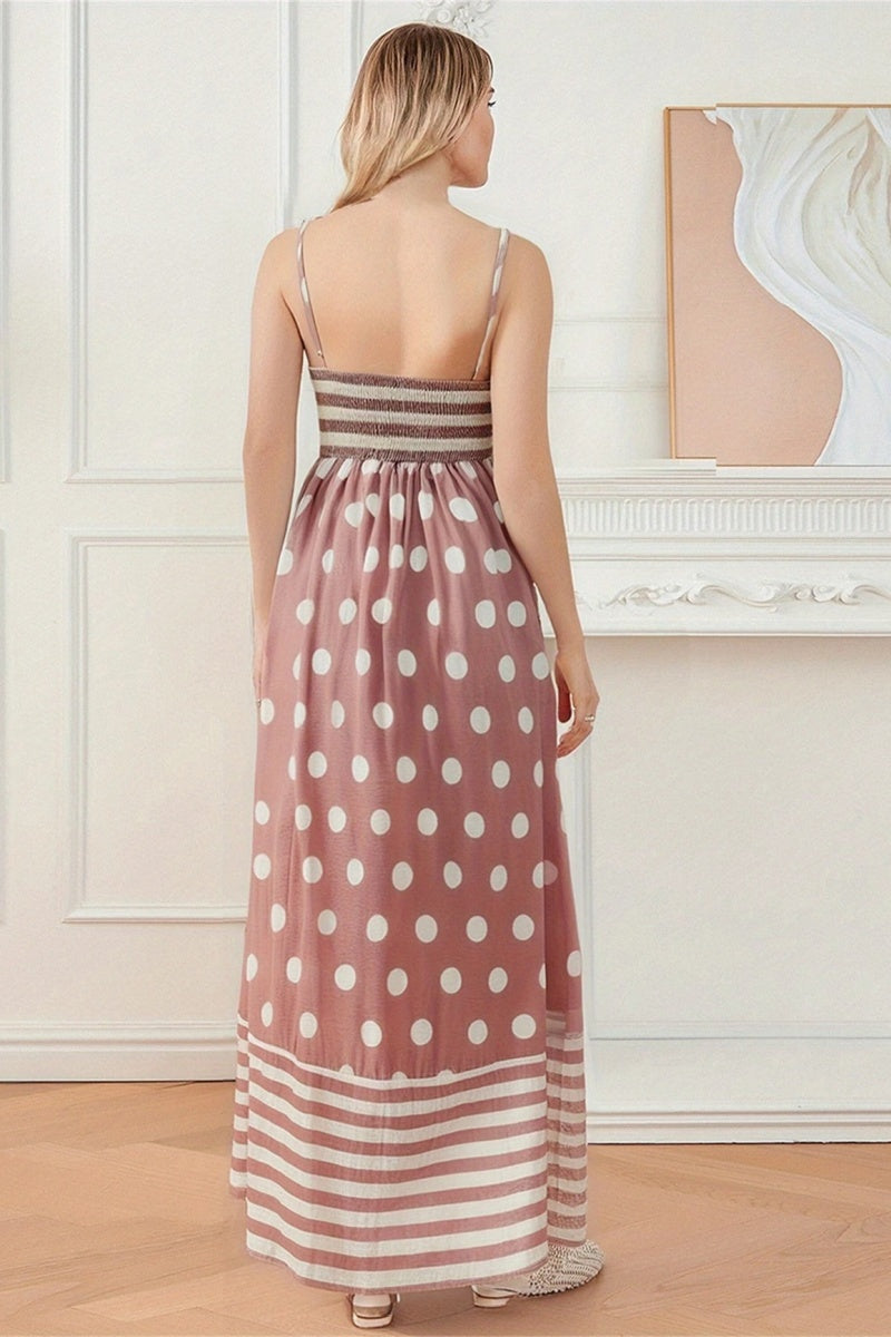 Women's A-Line Sundress with a Mixed Print