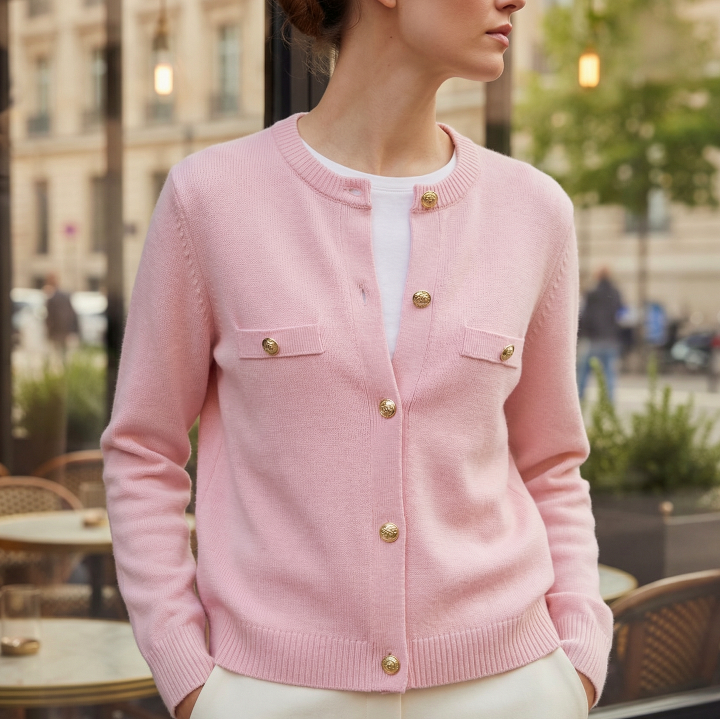 Button Front Knit Cardigan