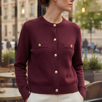 Button Front Knit Cardigan