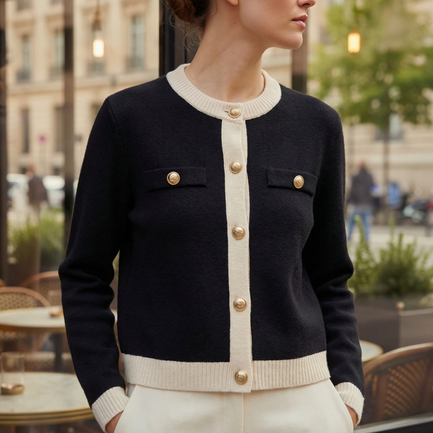 Button Front Knit Cardigan