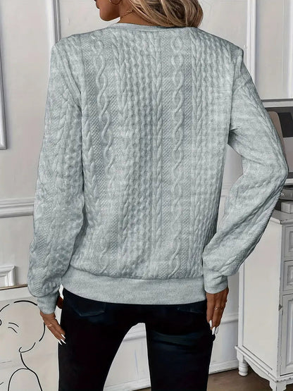 Cable Knit Half Zip Sweater