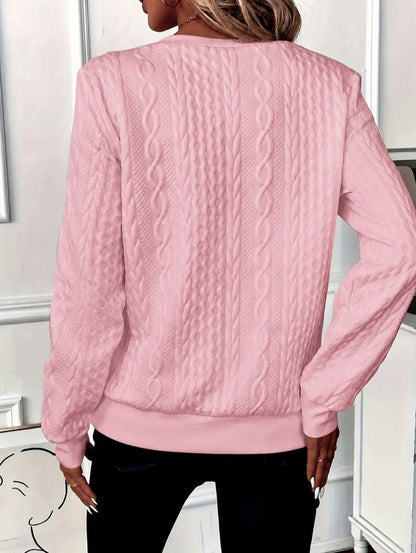 Cable Knit Half Zip Sweater