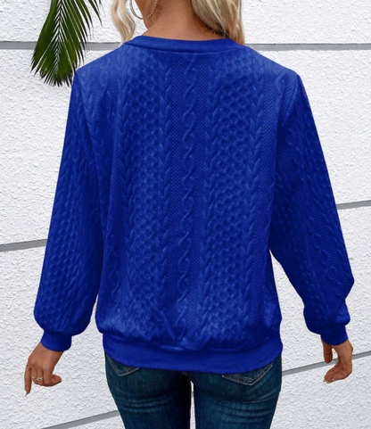 Cable Knit Half Zip Sweater