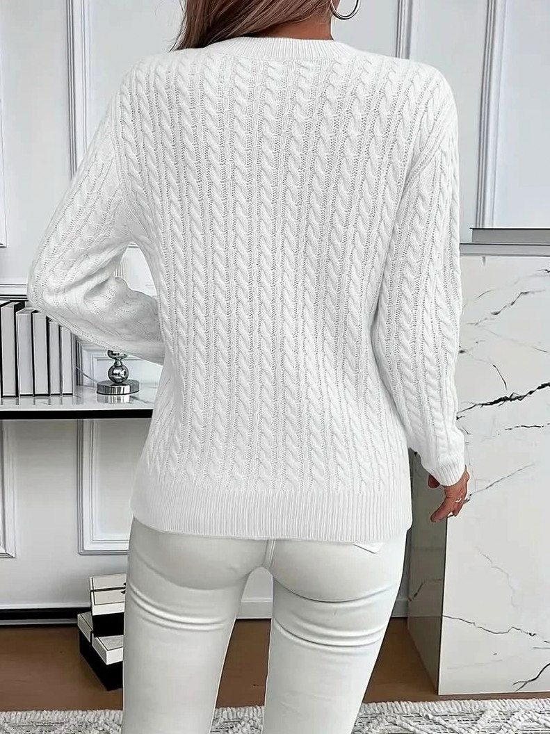 Cable Knit Long Sleeve Sweater