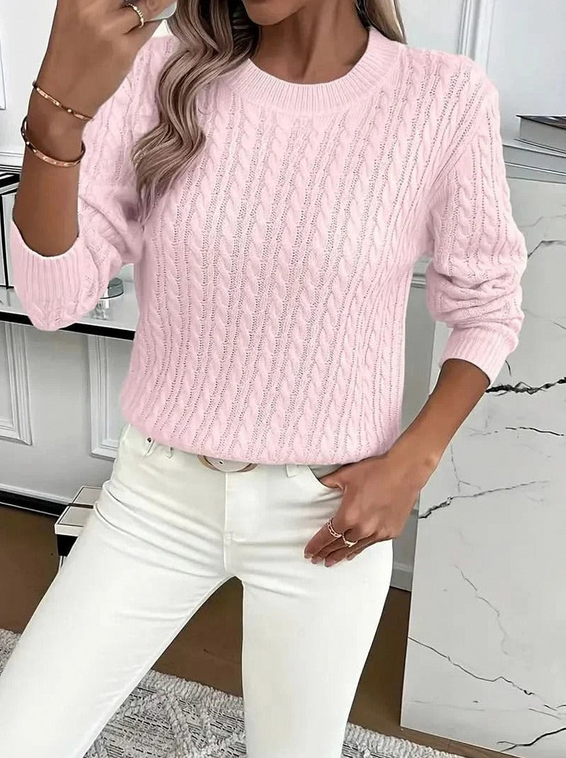 Cable Knit Long Sleeve Sweater