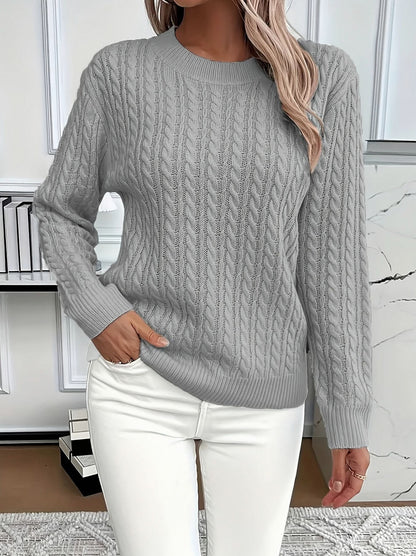 Cable Knit Long Sleeve Sweater