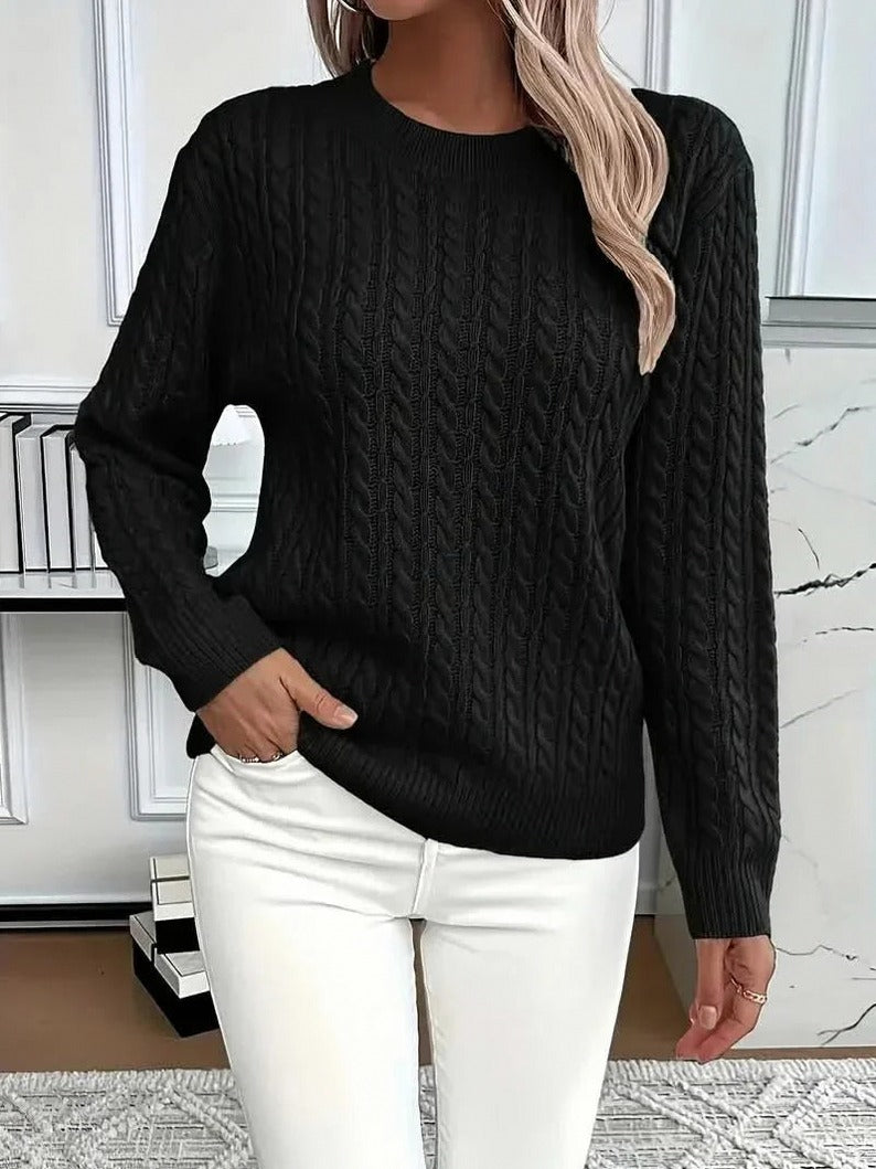 Cable Knit Long Sleeve Sweater