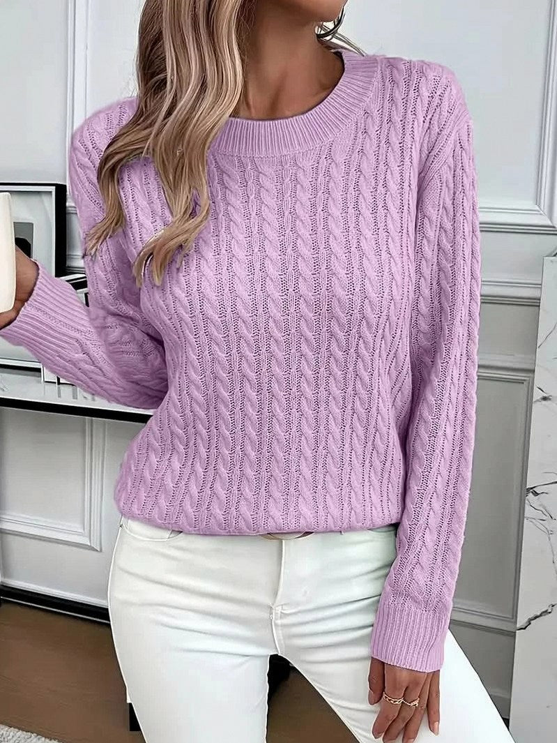 Cable Knit Long Sleeve Sweater