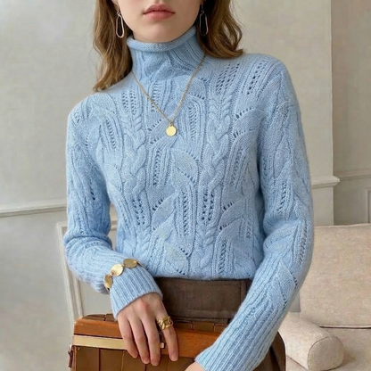 Cable Knit Turtleneck Sweater