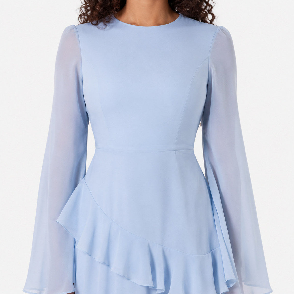 Chiffon Long Sleeve Maxi Dress