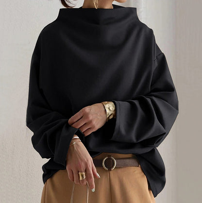Cowl Neck Long Sleeve Top