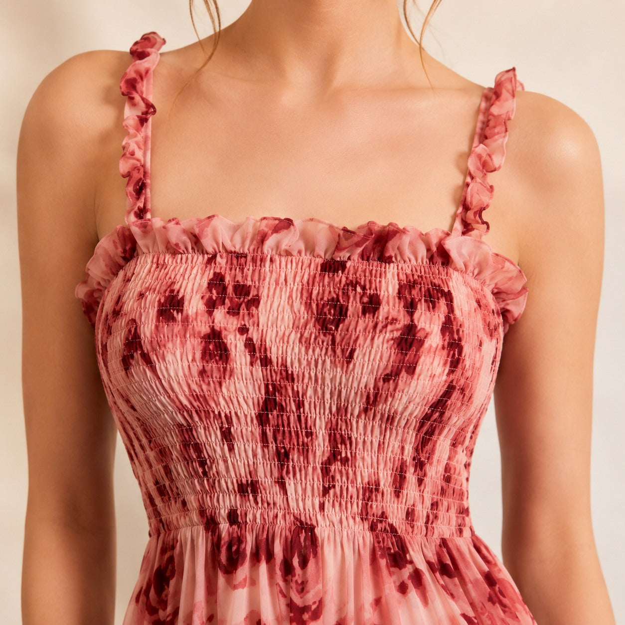 Floral Smocked Tiered Maxi Dress