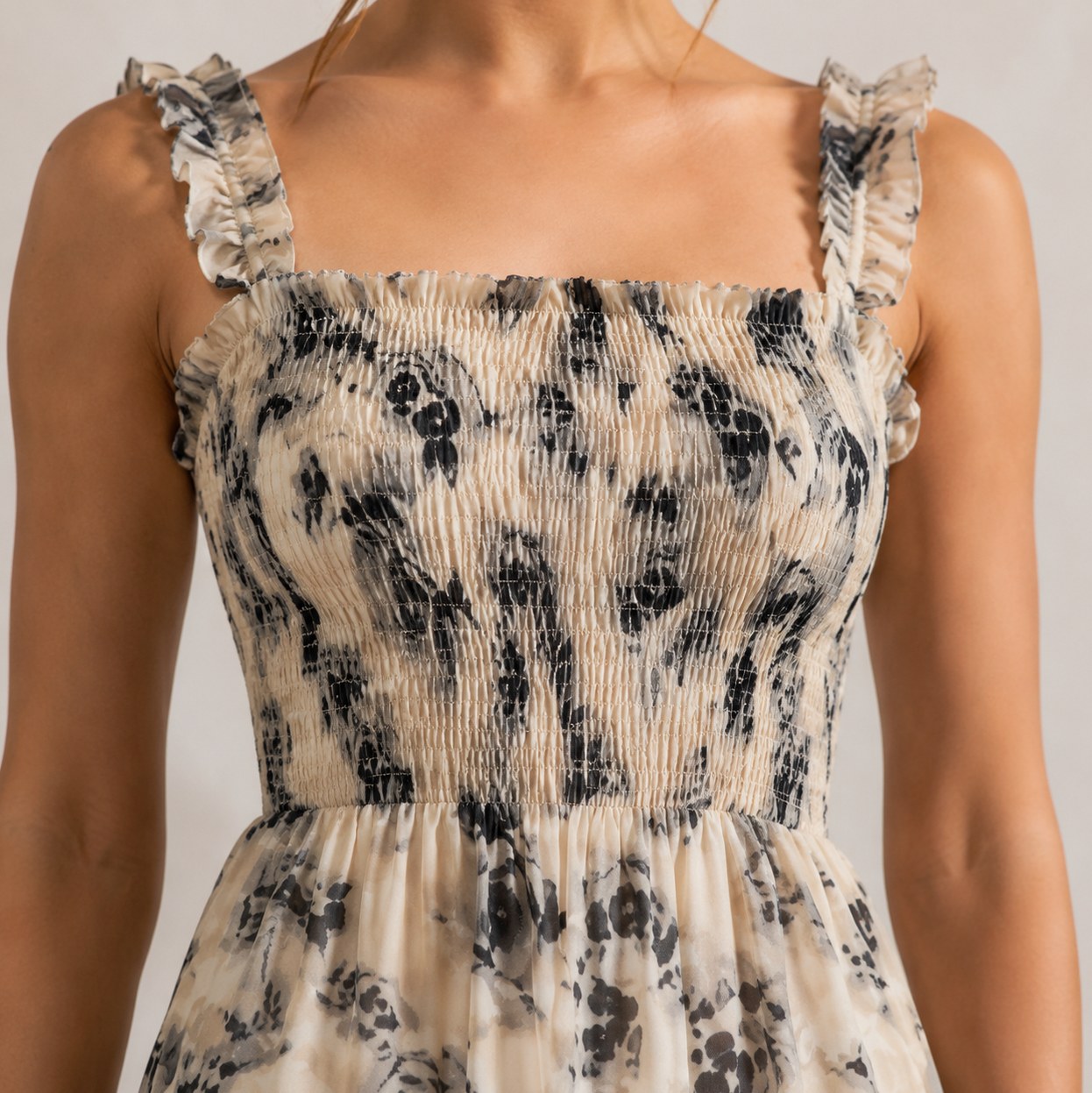 Floral Smocked Tiered Maxi Dress