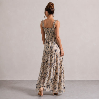 Floral Smocked Tiered Maxi Dress