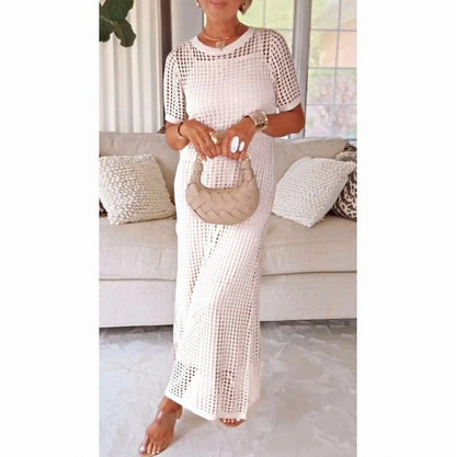 Crochet Geometric Maxi Dress