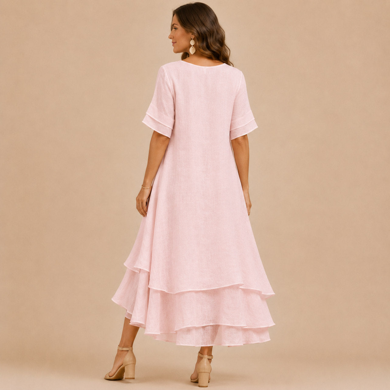Linen Tiered Maxi Dress