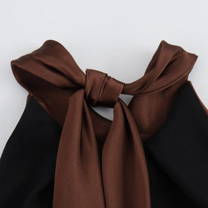 Satin Halter Maxi Slip Dress