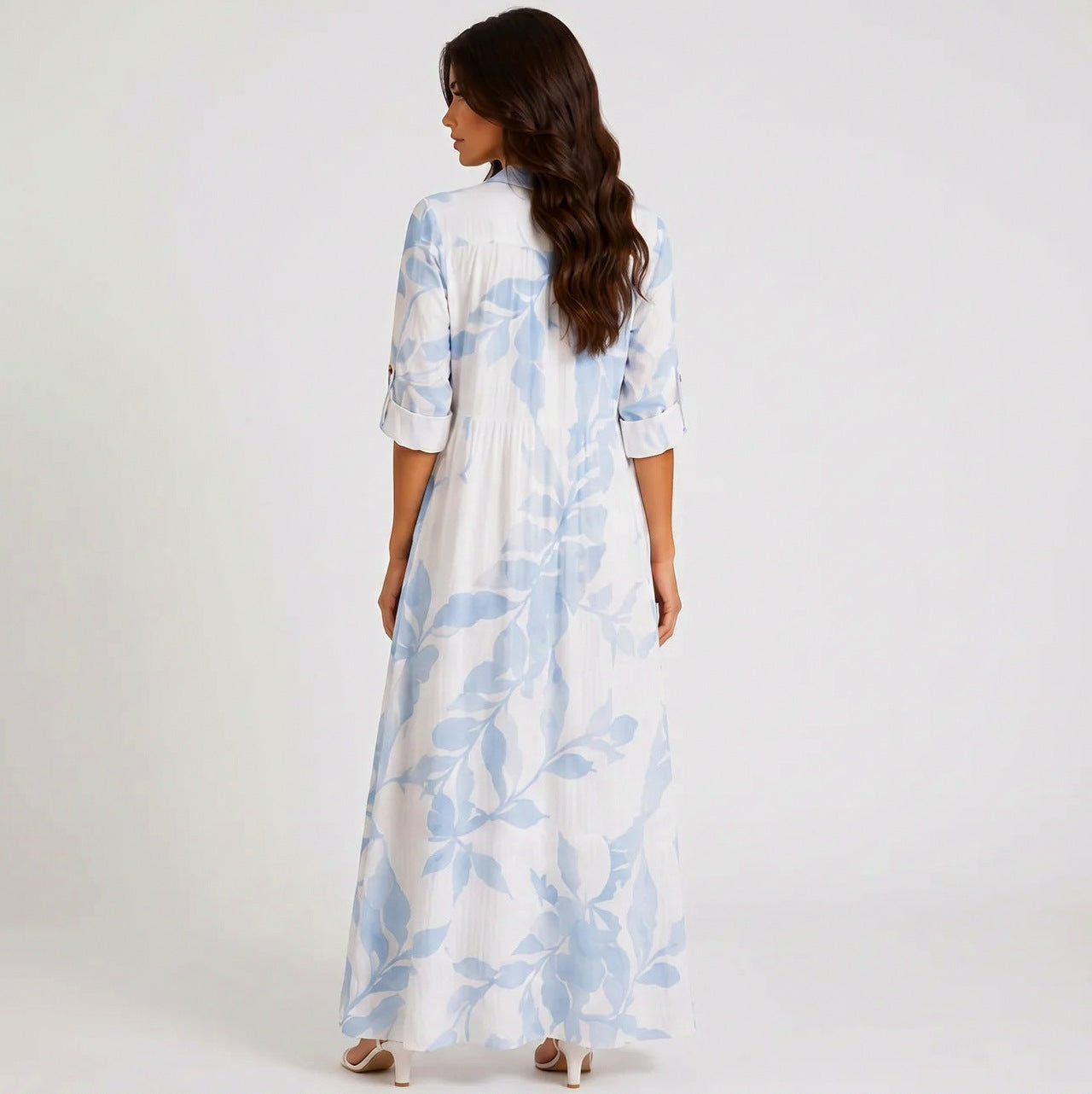 Floral Button Front Maxi Dress