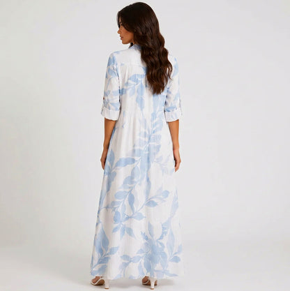 Floral Button Front Maxi Dress