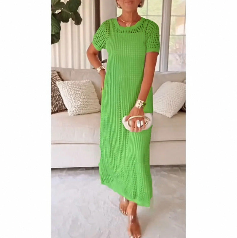 Crochet Geometric Maxi Dress