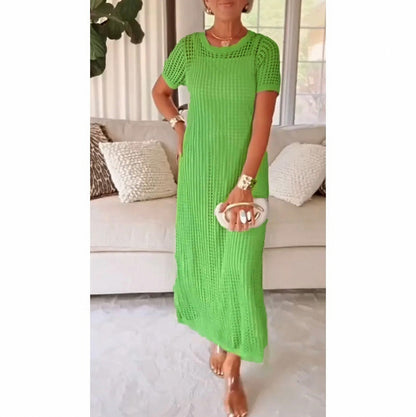 Crochet Geometric Maxi Dress