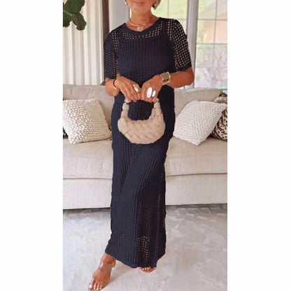 Crochet Geometric Maxi Dress