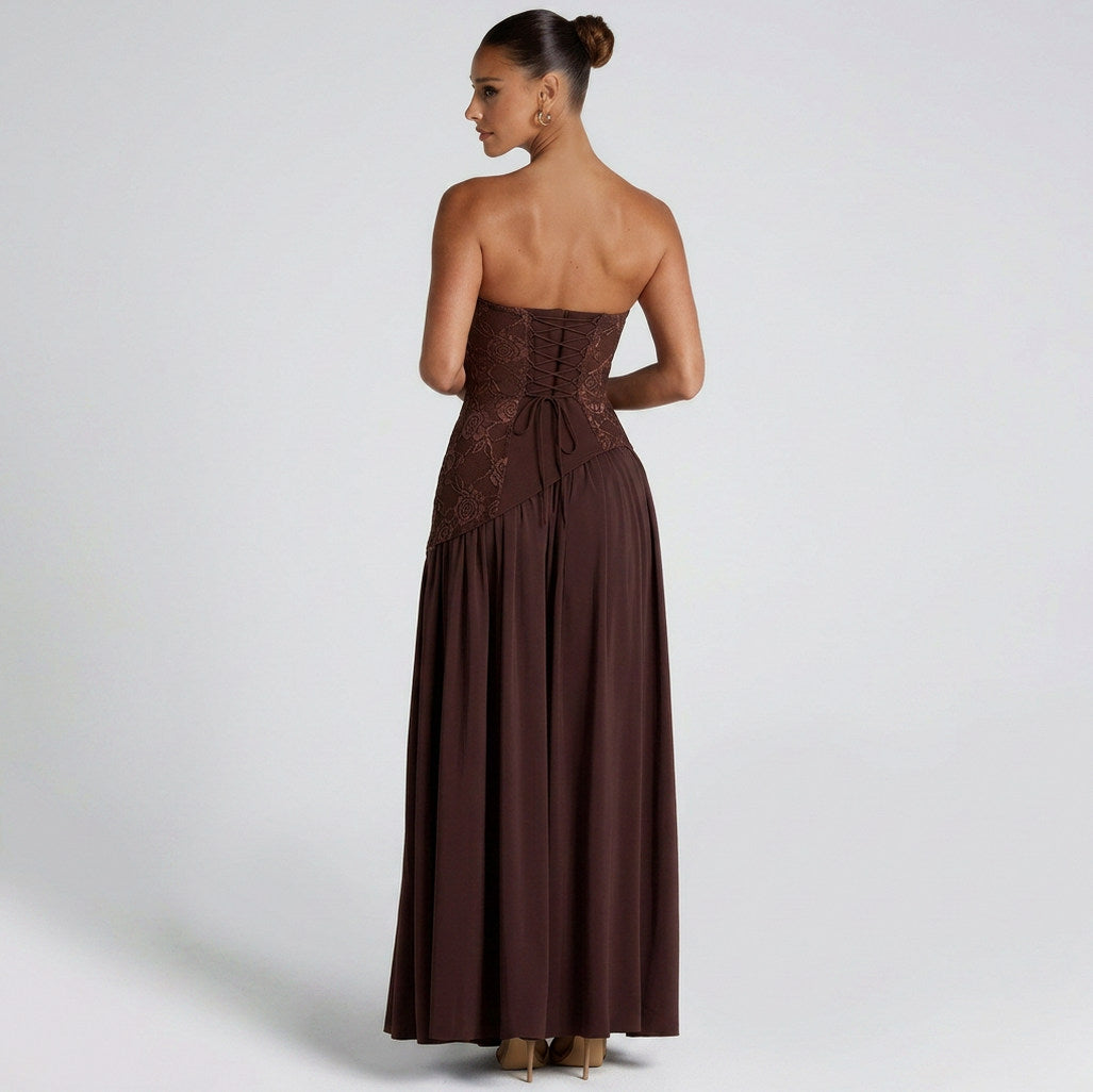 Strapless Corset Maxi Dress