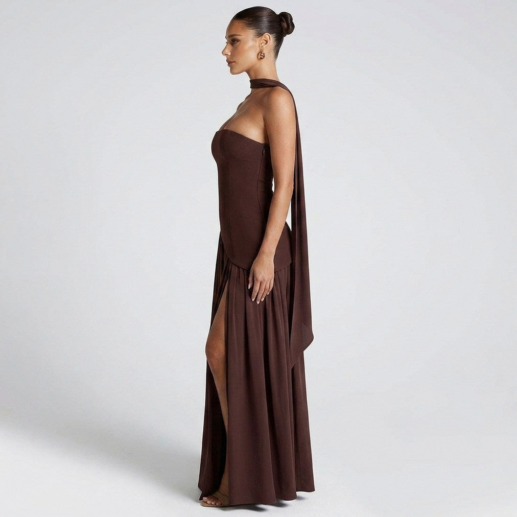Strapless Corset Maxi Dress
