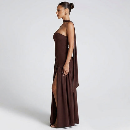 Strapless Corset Maxi Dress