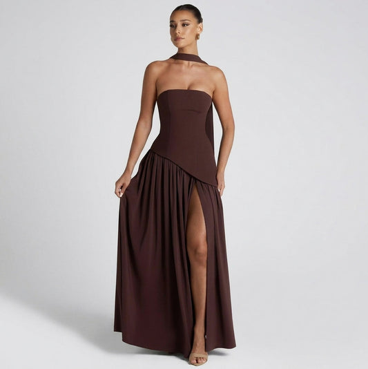 Strapless Corset Maxi Dress