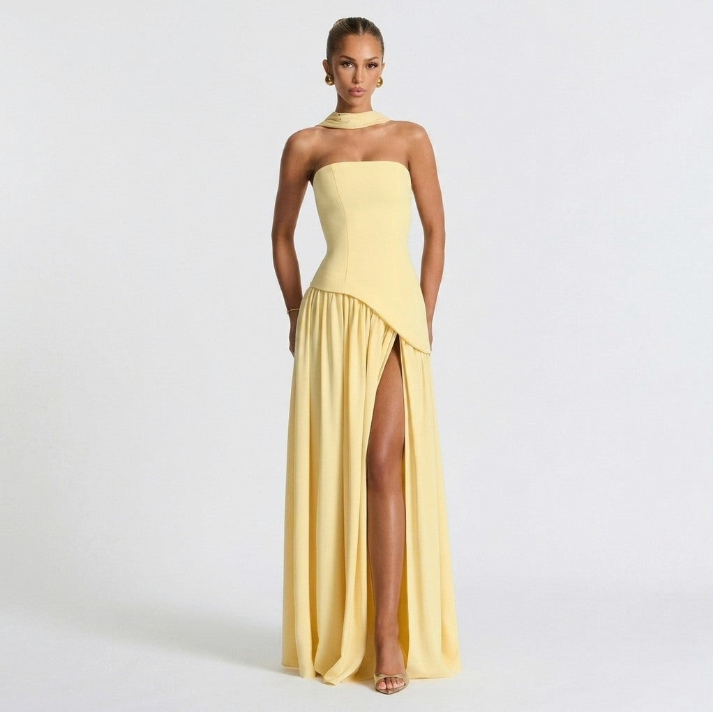 Strapless Corset Maxi Dress
