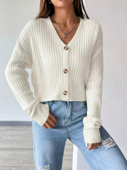 Knit Button Front Cardigan