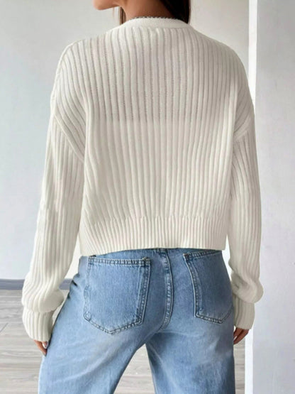 Knit Button Front Cardigan