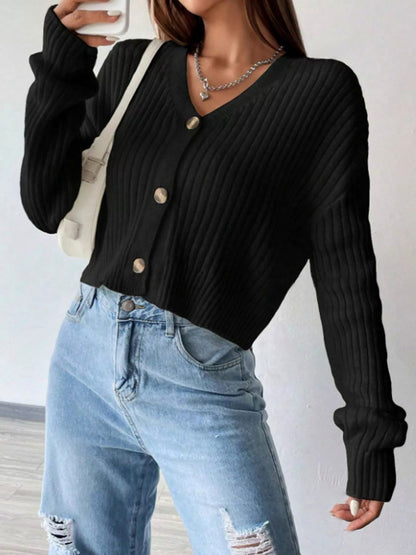Knit Button Front Cardigan