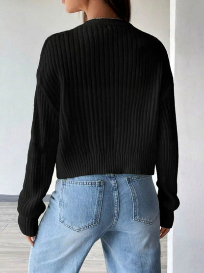 Knit Button Front Cardigan