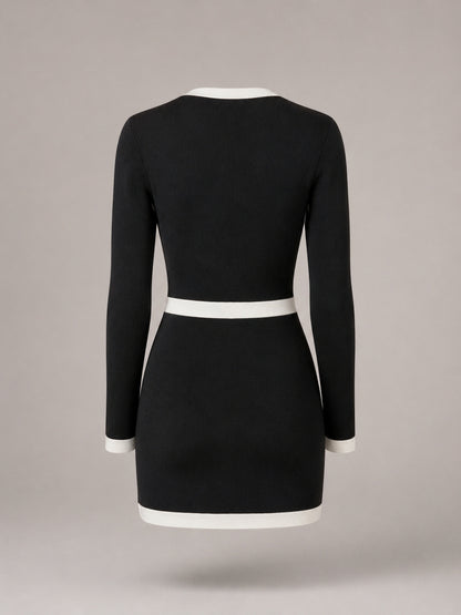 Knit Button Front Sweater Dress