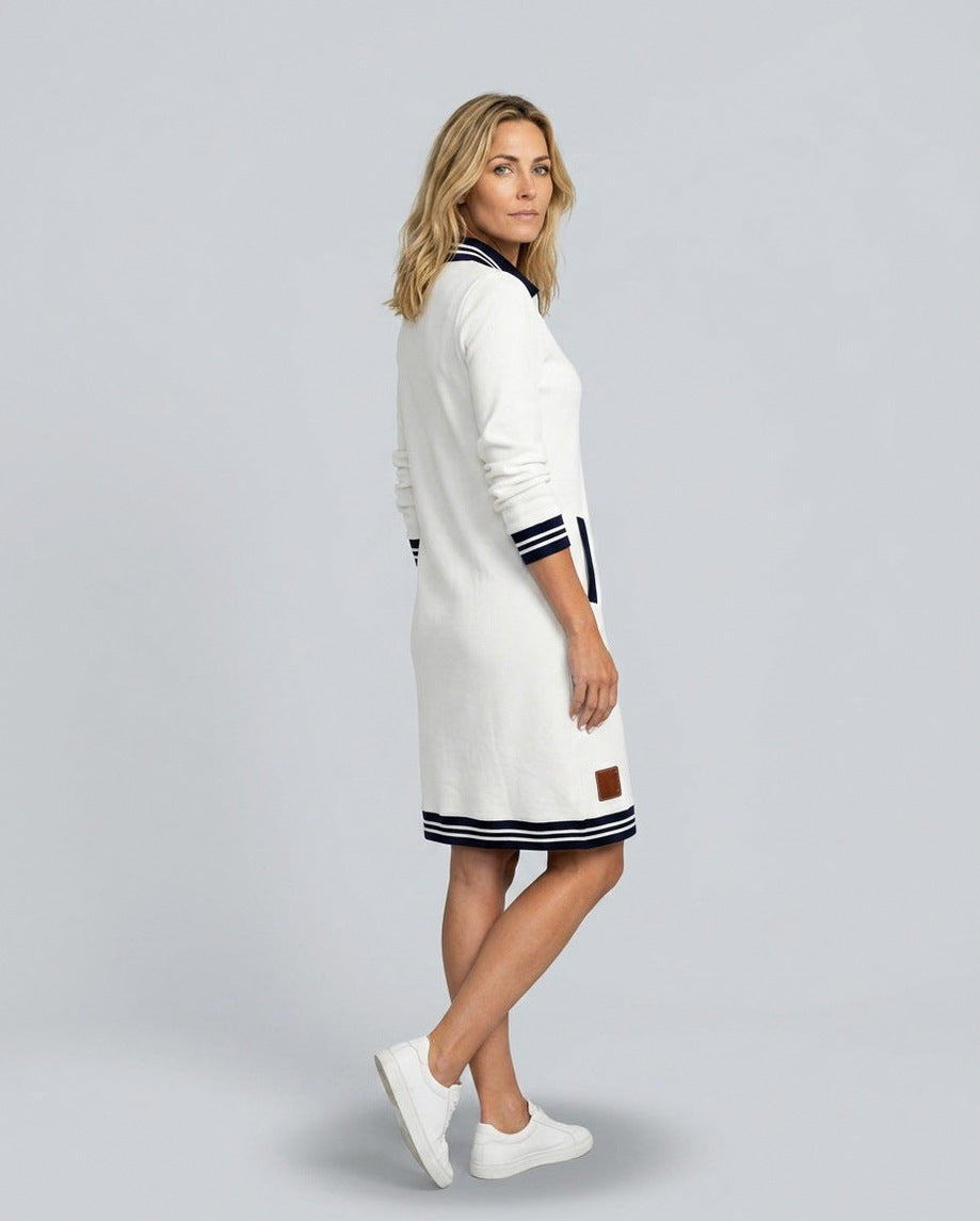 Knit Half Zip Sweater Dress