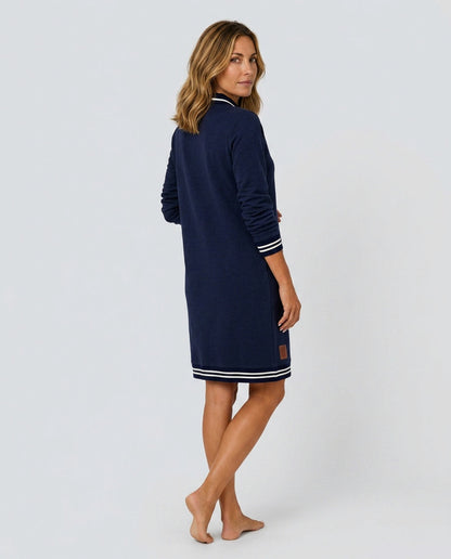 Knit Half Zip Sweater Dress