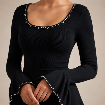 Knit Long Sleeve Mini Dress