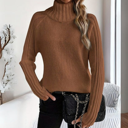 Knit Mock Neck Pullover Sweater