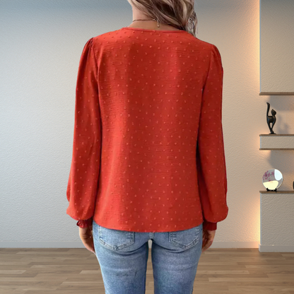 Lace Detail Long Sleeve Blouse
