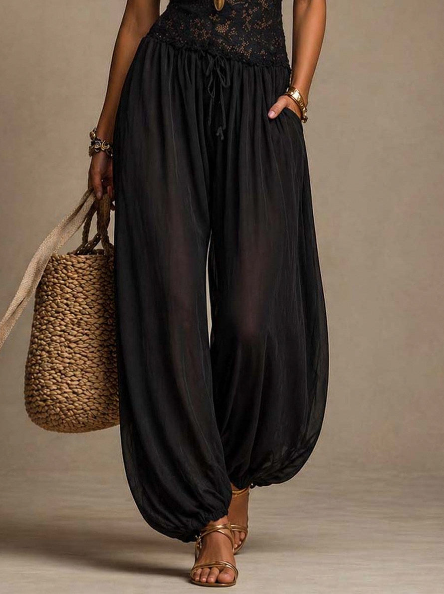 Lace Sweetheart Wide Leg Jumpsuit