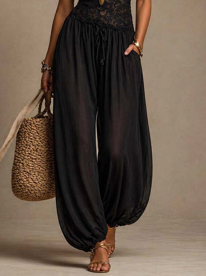 Lace Sweetheart Wide Leg Jumpsuit