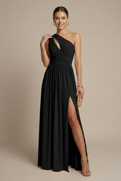 One Shoulder Cutout Maxi Dress