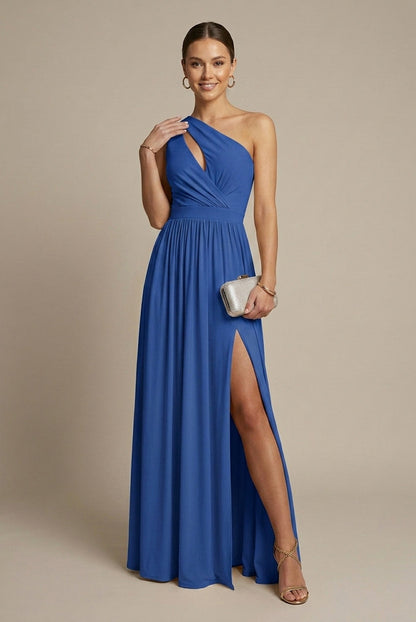 One Shoulder Cutout Maxi Dress