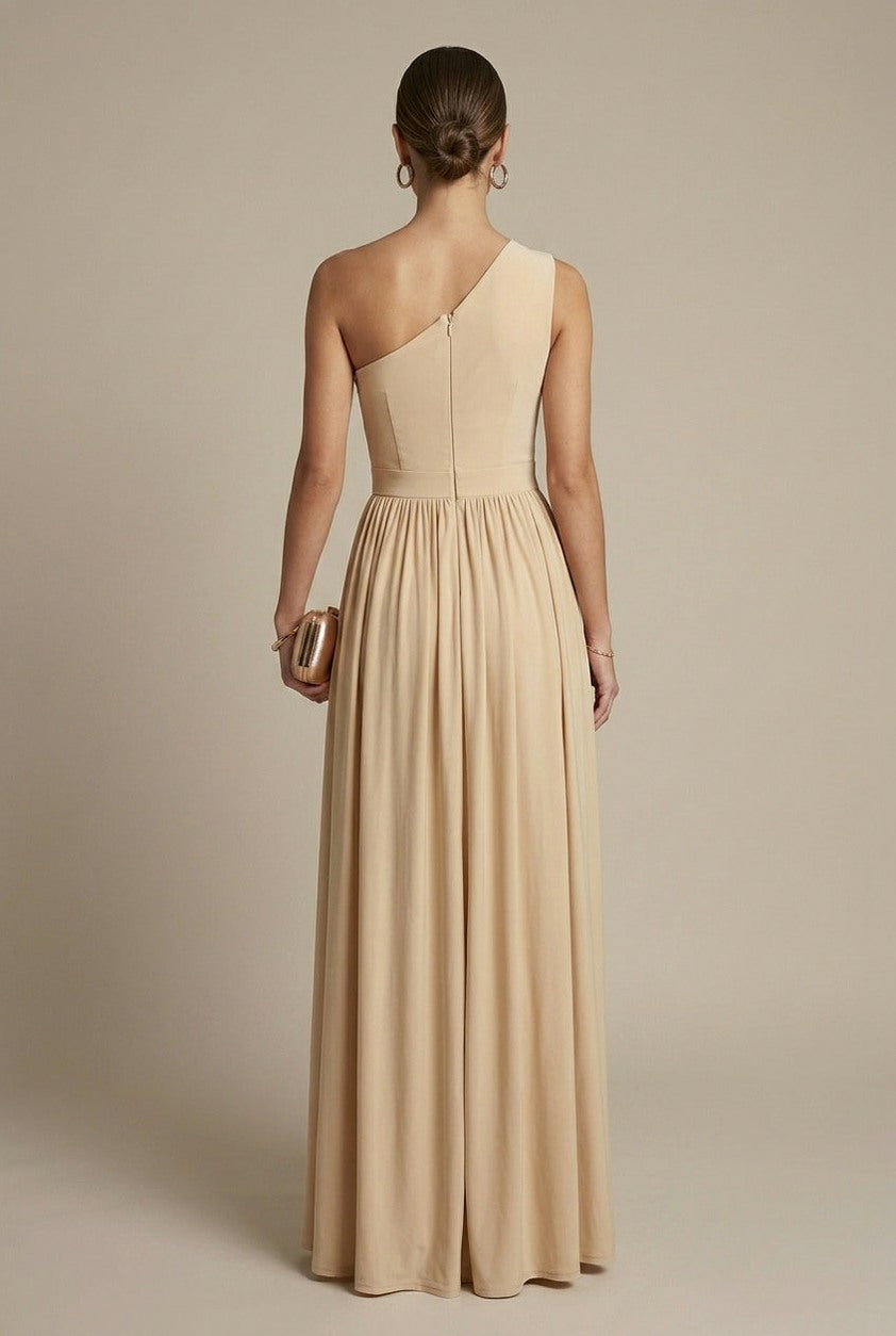 One Shoulder Cutout Maxi Dress