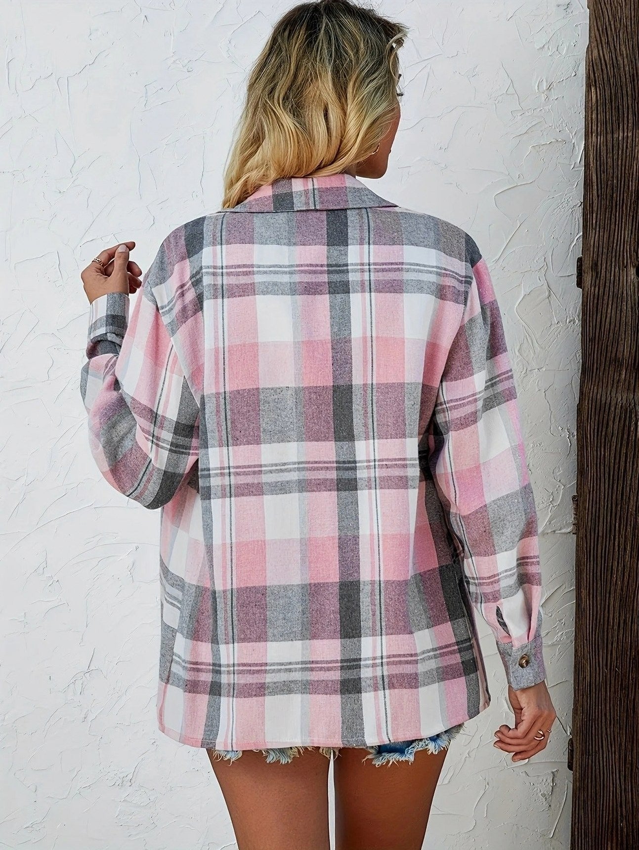 Plaid Button Front Shirt