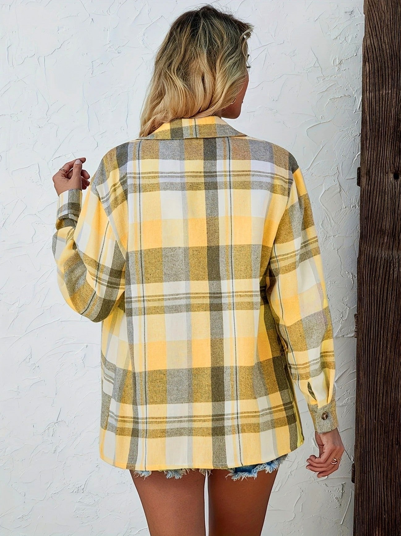 Plaid Button Front Shirt